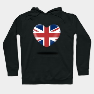 United Kingdom Flag Shape Love Hoodie